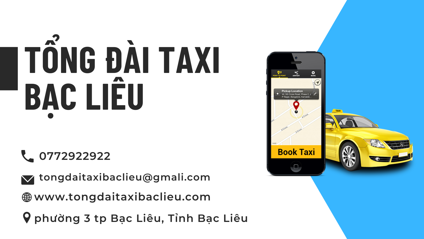 tổng đài taxi bạc liêu